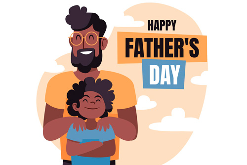 وکتور EPS و Ai ویژه روز پدر شامل طرح گرافیکی پدر به همراه پسر بصورت لایه باز